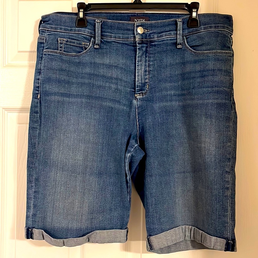 NYDJ Briella roll cuff denim Bermuda shorts